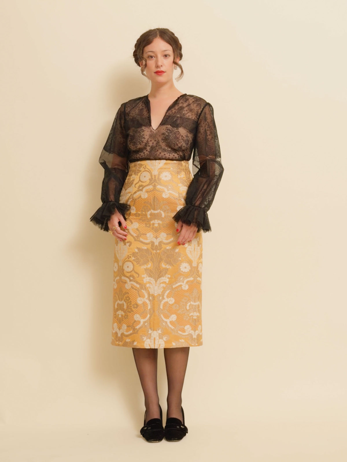 Corseted Brocade Skirt