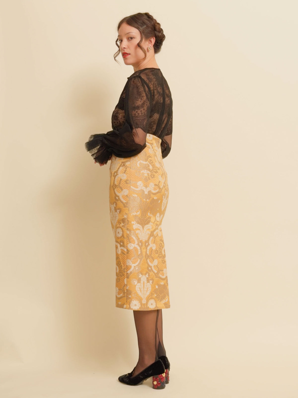 Corseted Brocade Skirt