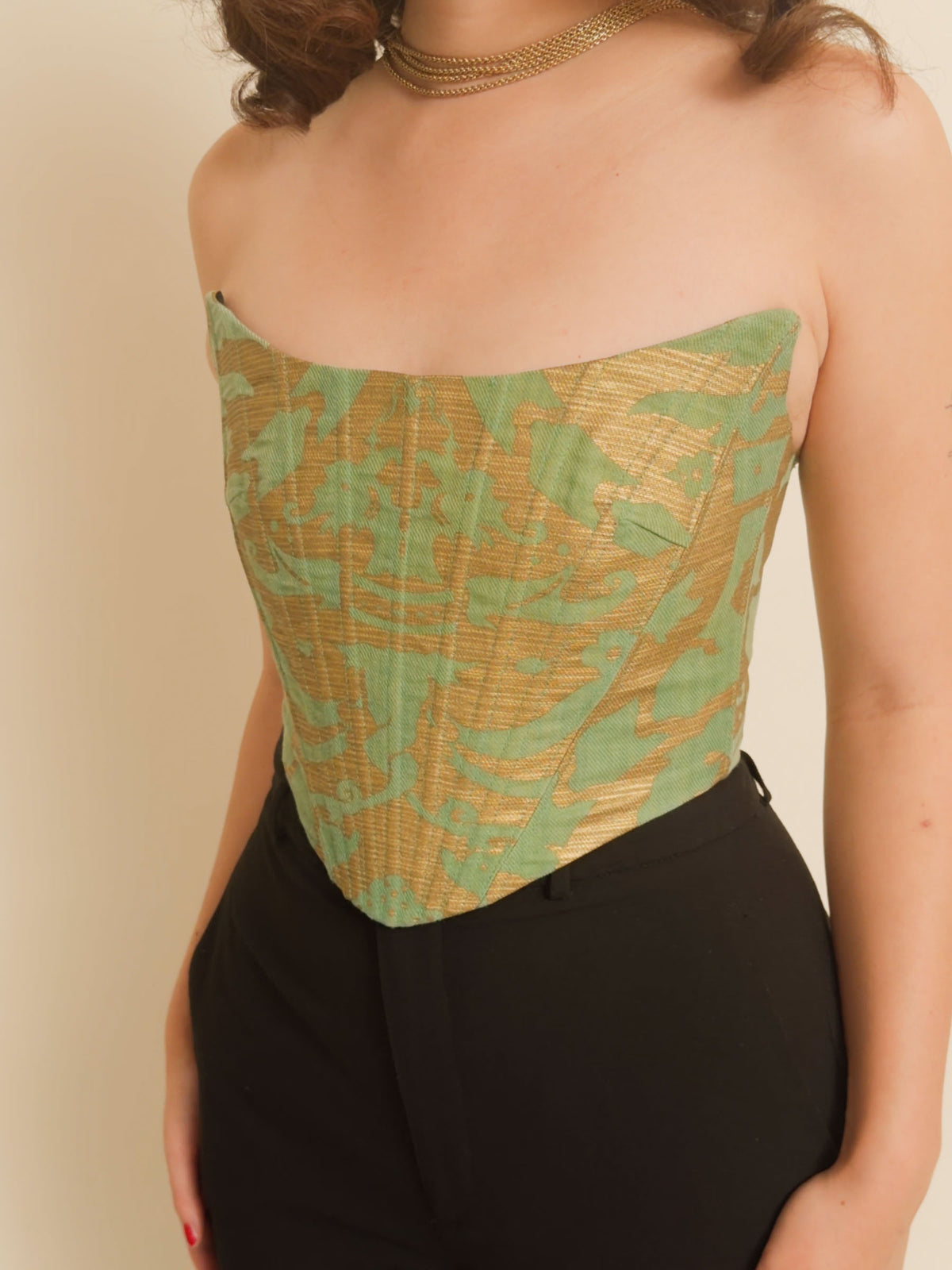 EXQUISITE CORSET - Donatus Green and Gold