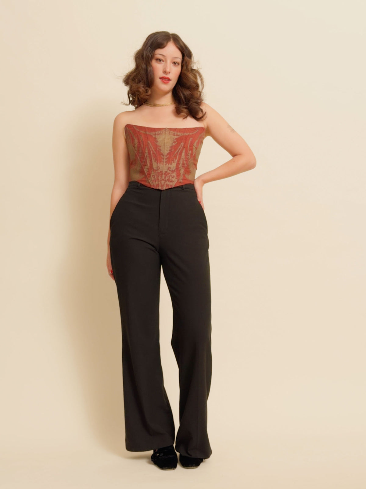 EXQUISITE CORSET - Fortuny Red and Gold