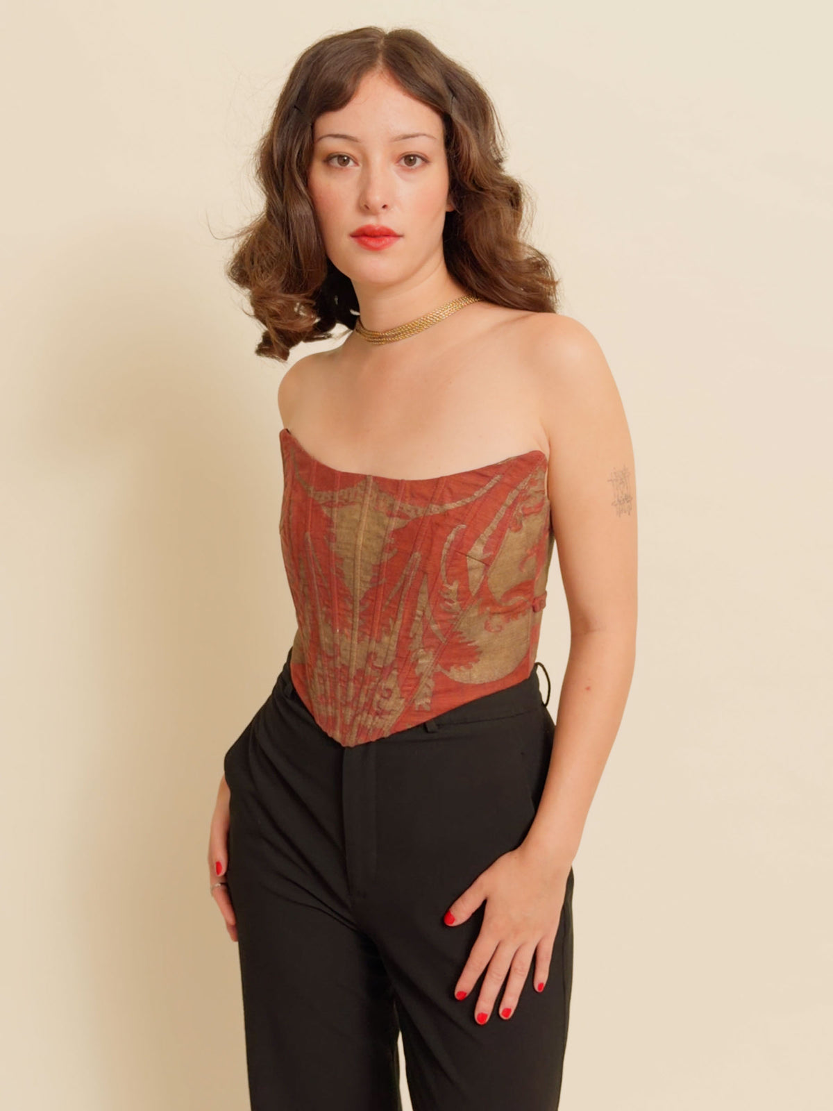 EXQUISITE CORSET - Fortuny Red and Gold