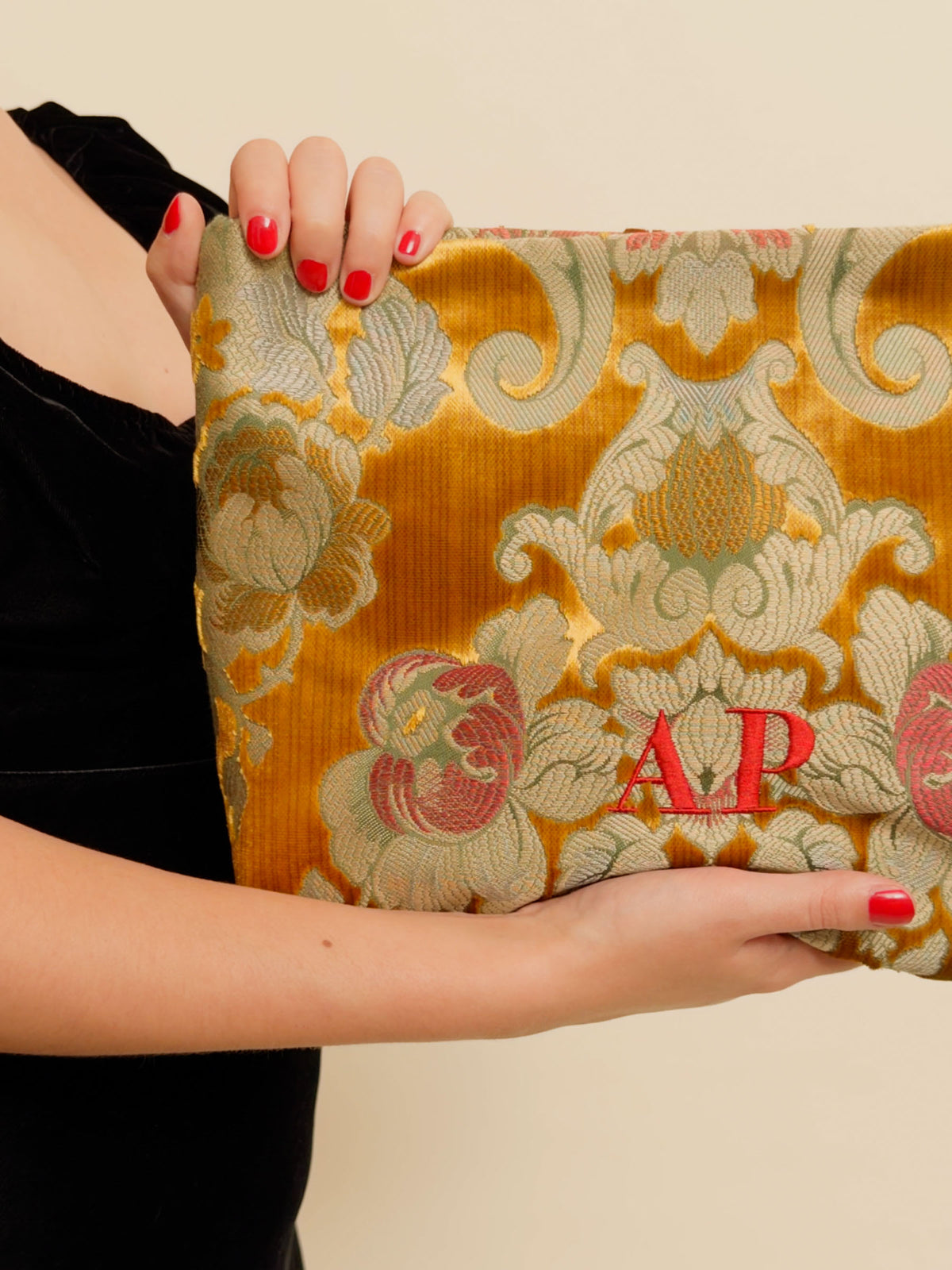 Venetian Brocade Clutch Bag - Gold