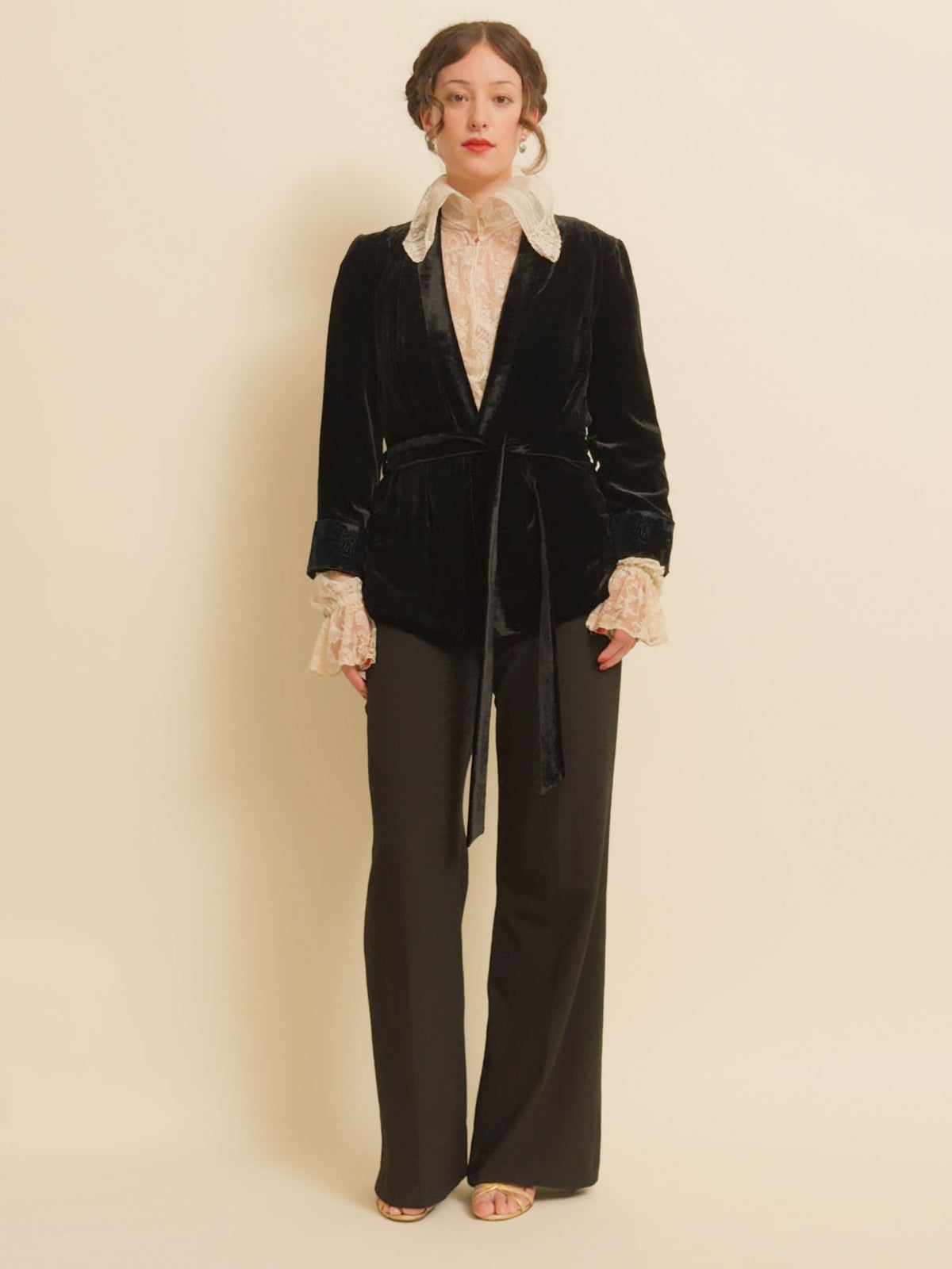 Arlesienne Cuff Silk Forever Jacket - Black