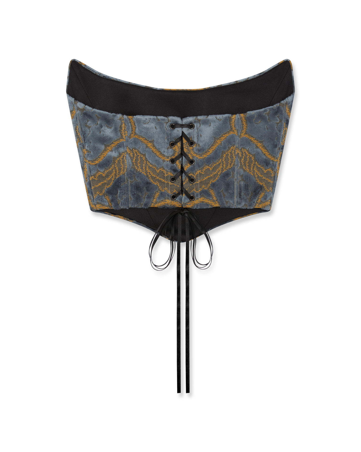 CORSET - VENETIAN BROCADE - INSIGNIA BLUE