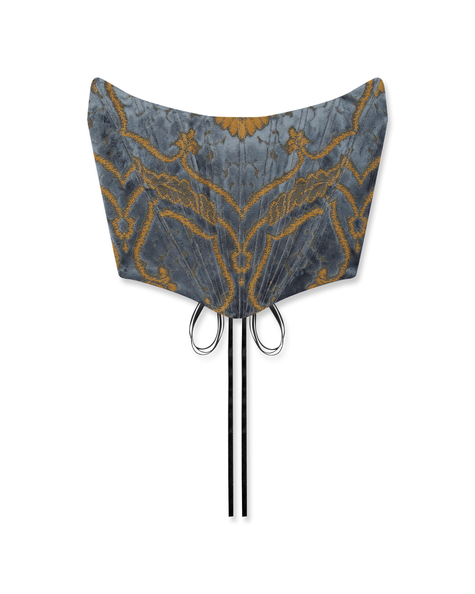 CORSET - VENETIAN BROCADE - INSIGNIA BLUE