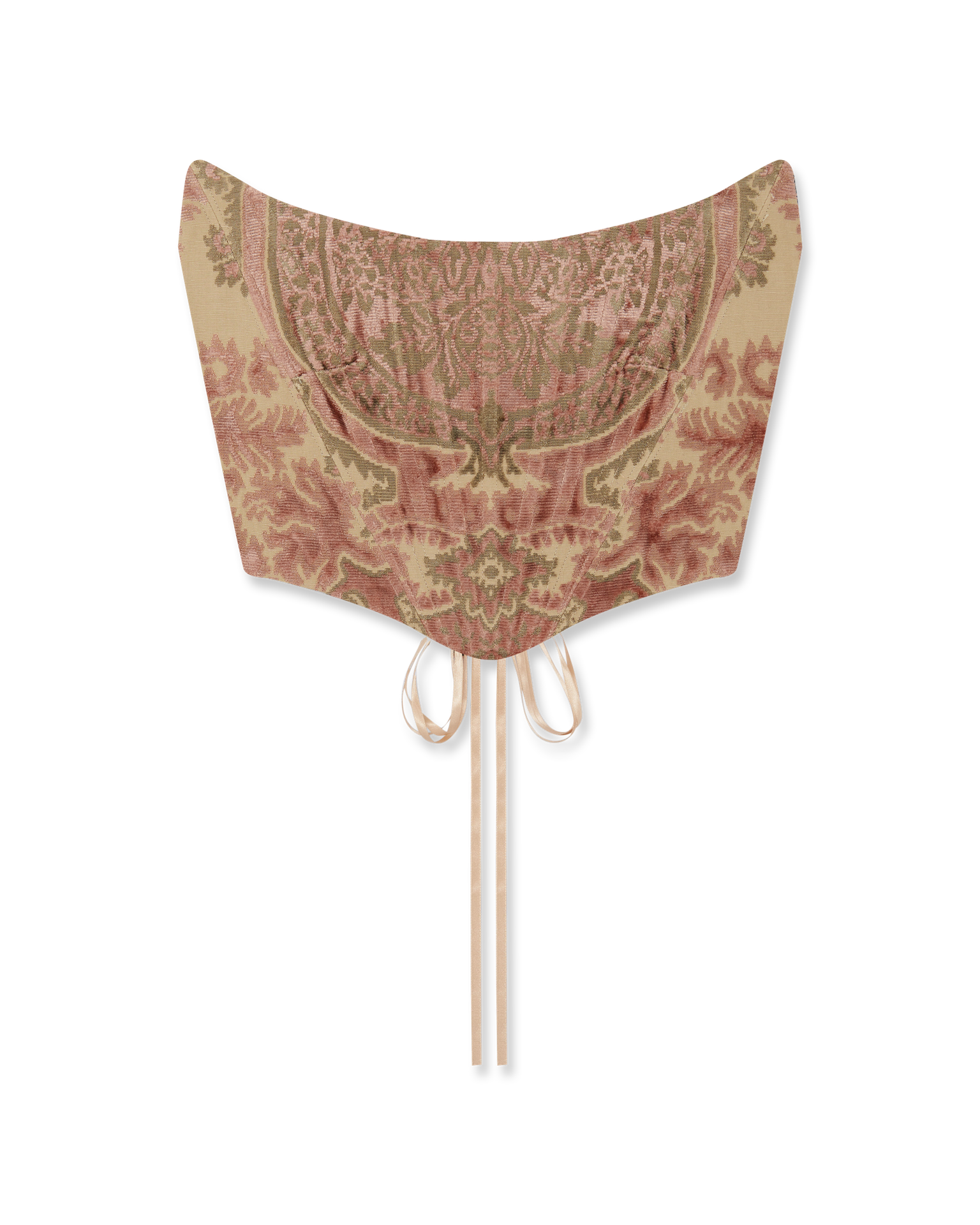 CORSET - VENETIAN BROCADE - PINK OLIVE