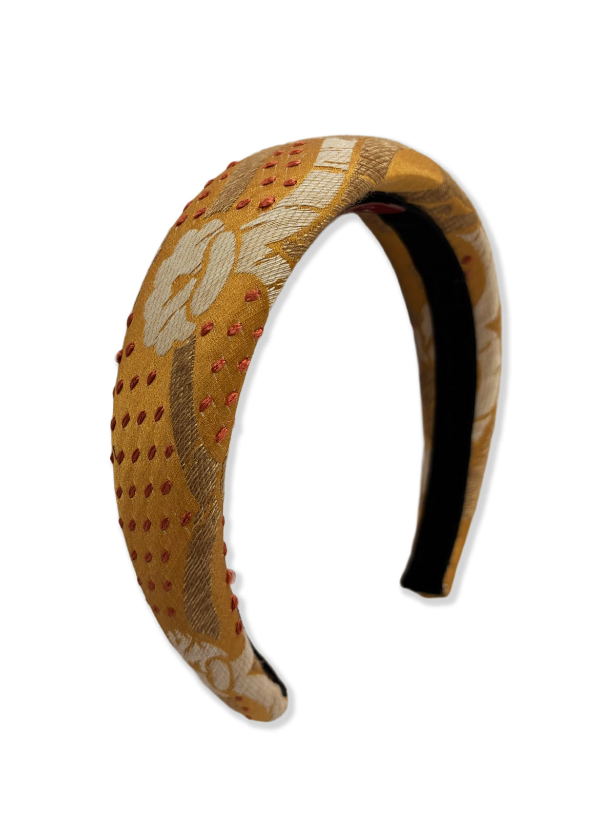 HEADBAND - Venetian Brocade - Gold and Red