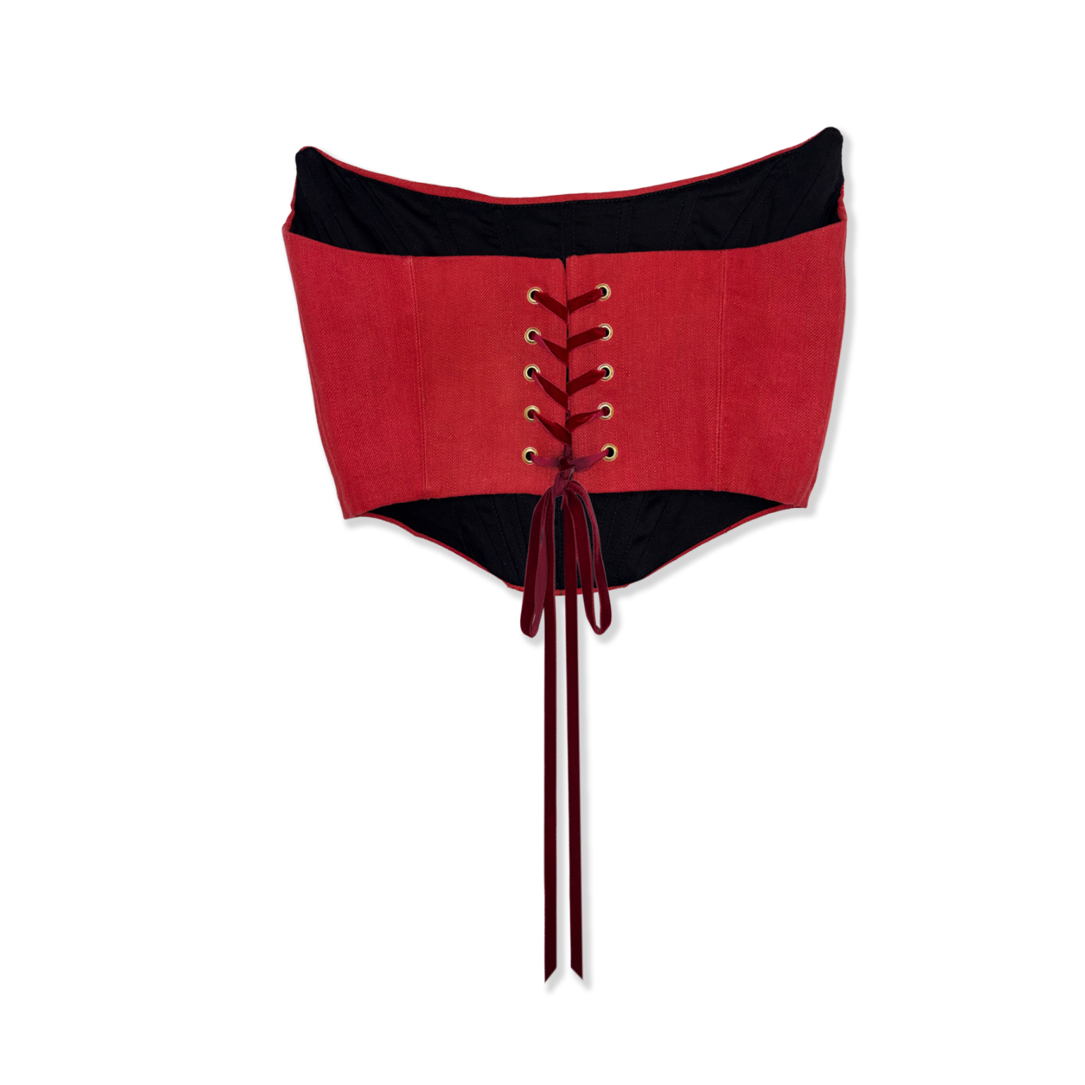 EQUISITE COLLECTION - Hand-painted Donatus Corset - Red, Navy and Gold