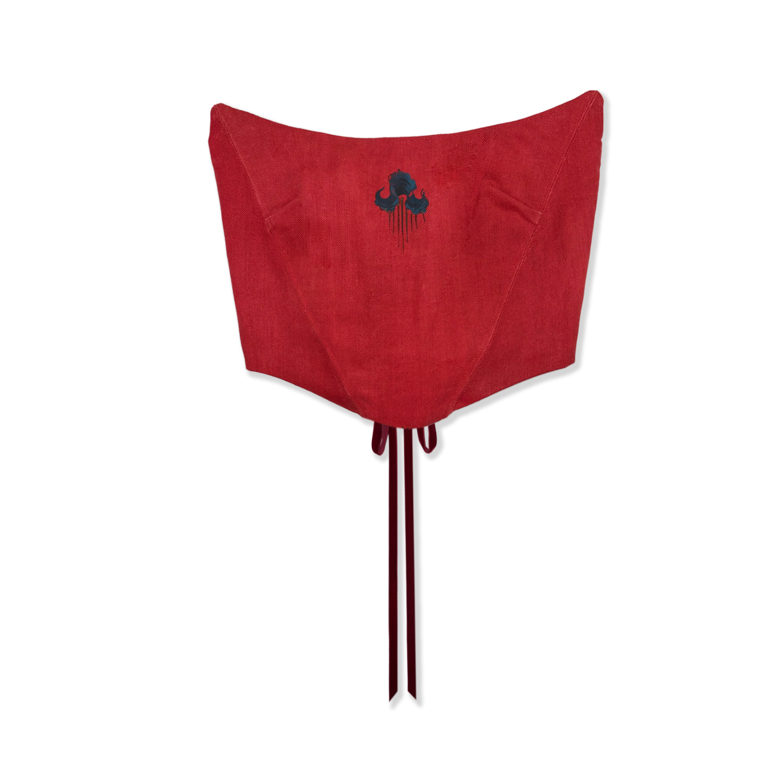 EQUISITE COLLECTION - Hand-painted Donatus Corset - Red, Navy and Gold