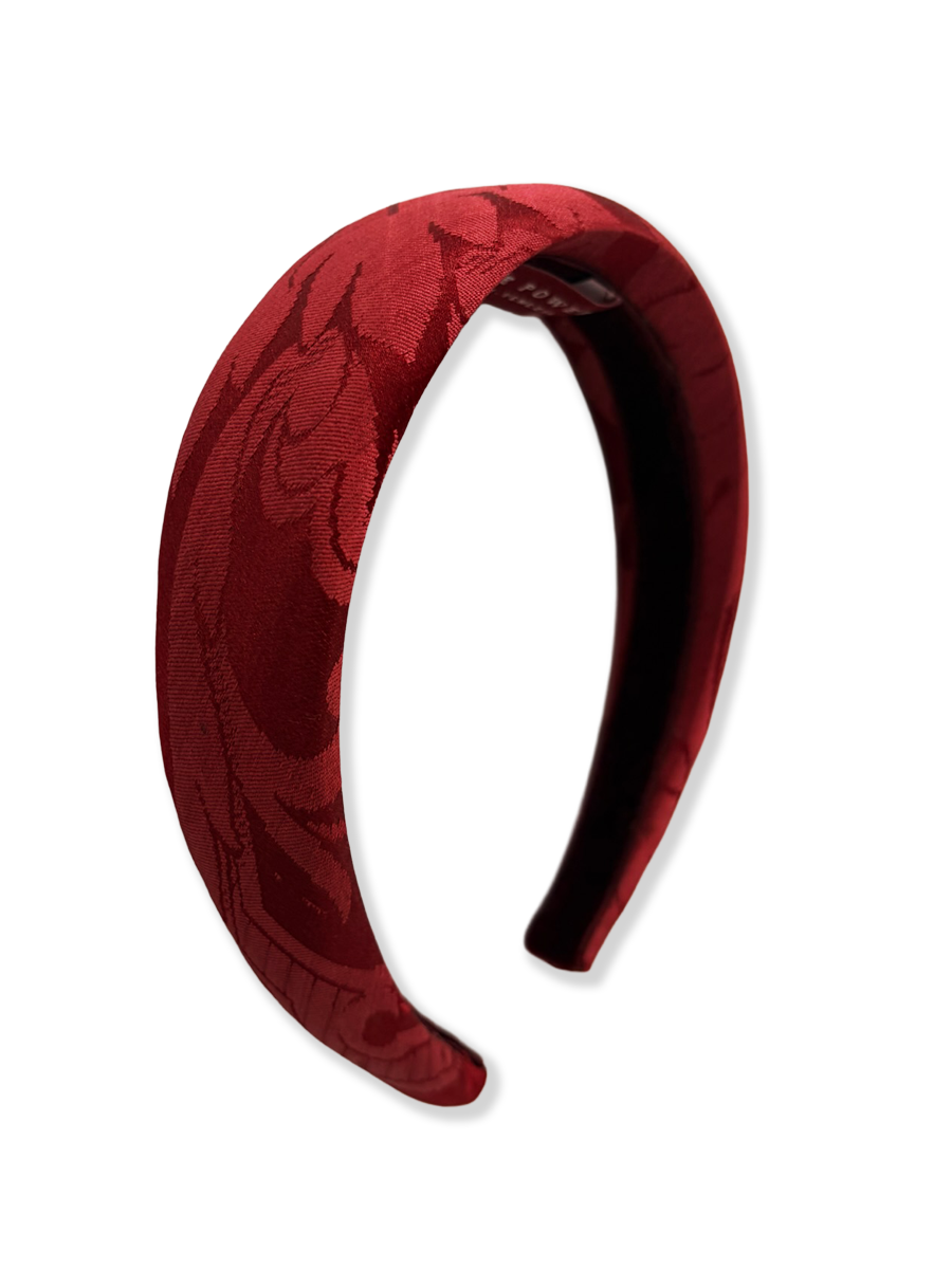 HEADBAND - Venetian Brocade - Red Silk