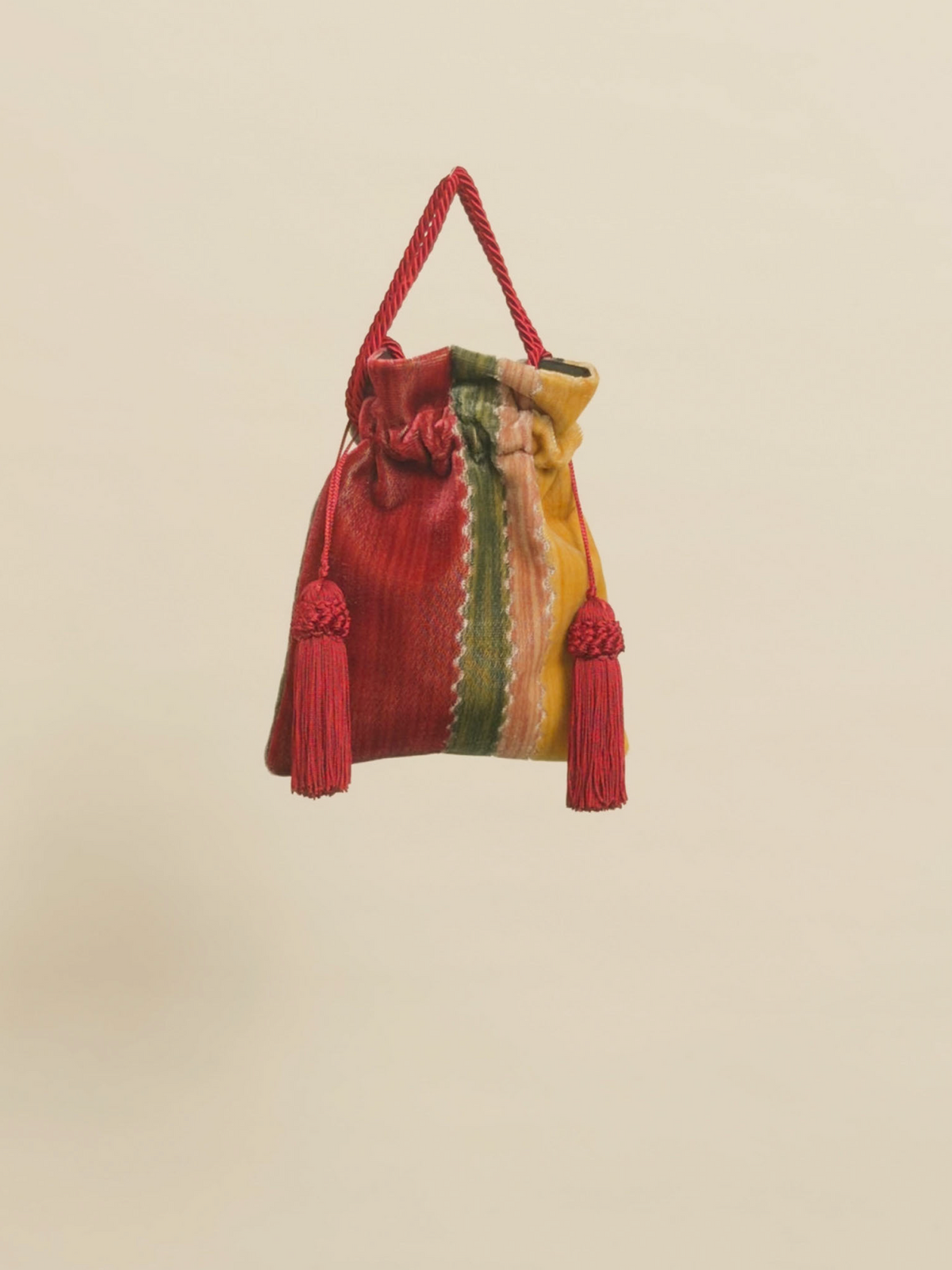 VENETIAN BROCADE POWER POUCH - Candy