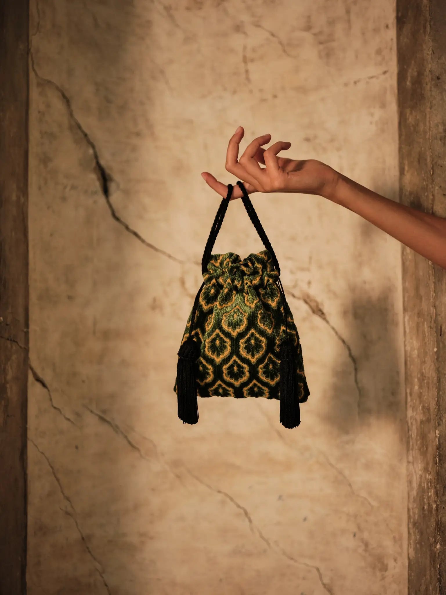 POWER POUCH - VENETIAN BROCADE - Forest